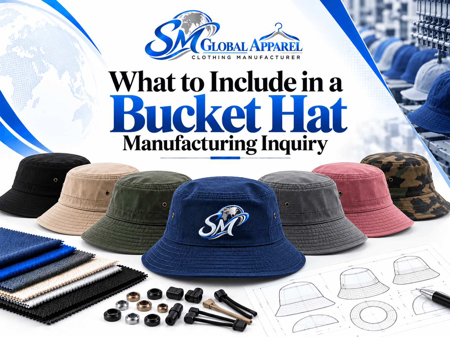 Baseball cap design reference for a manufacturing inquiry