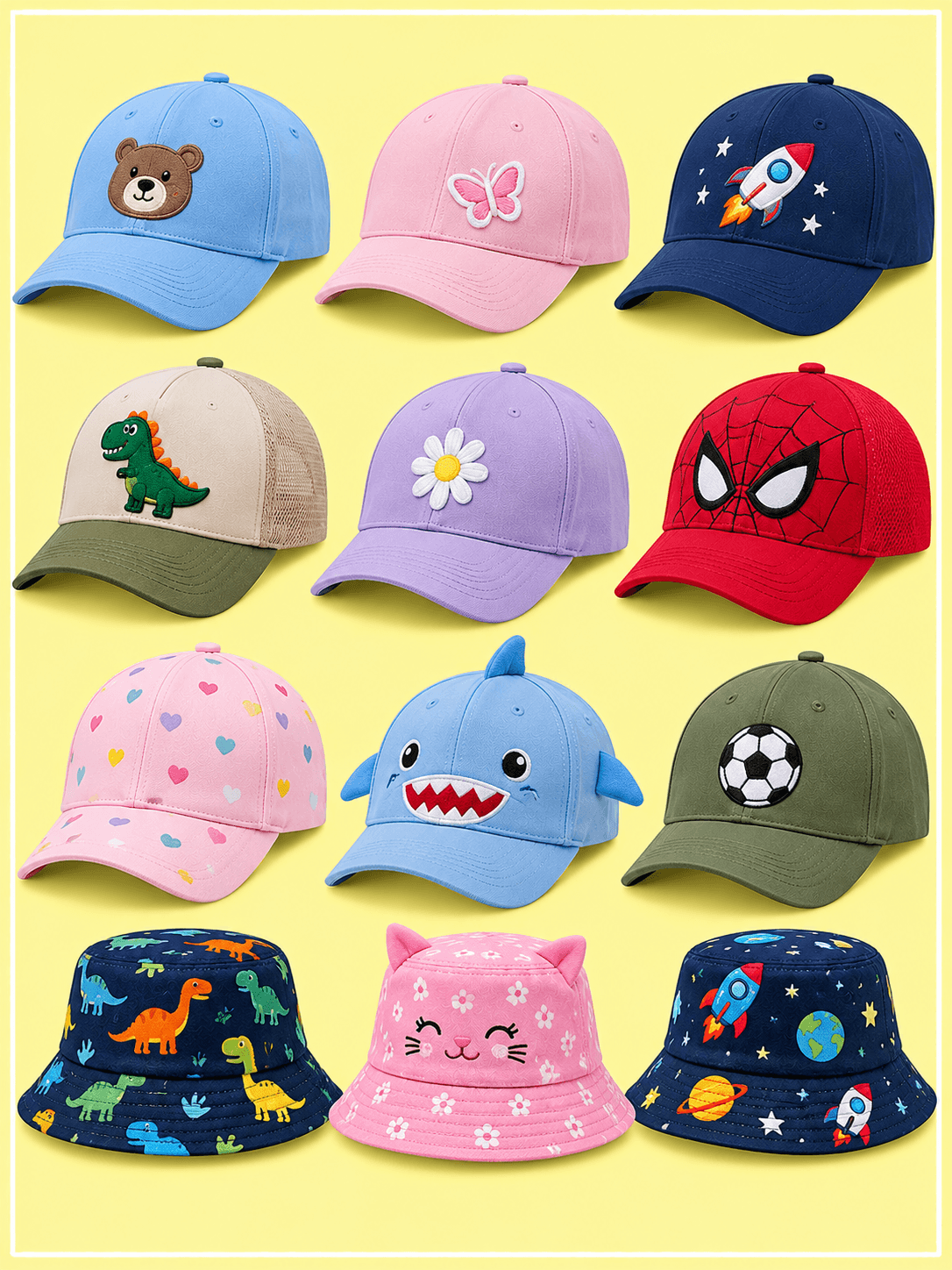 Custom kids cap design for private label headwear brands