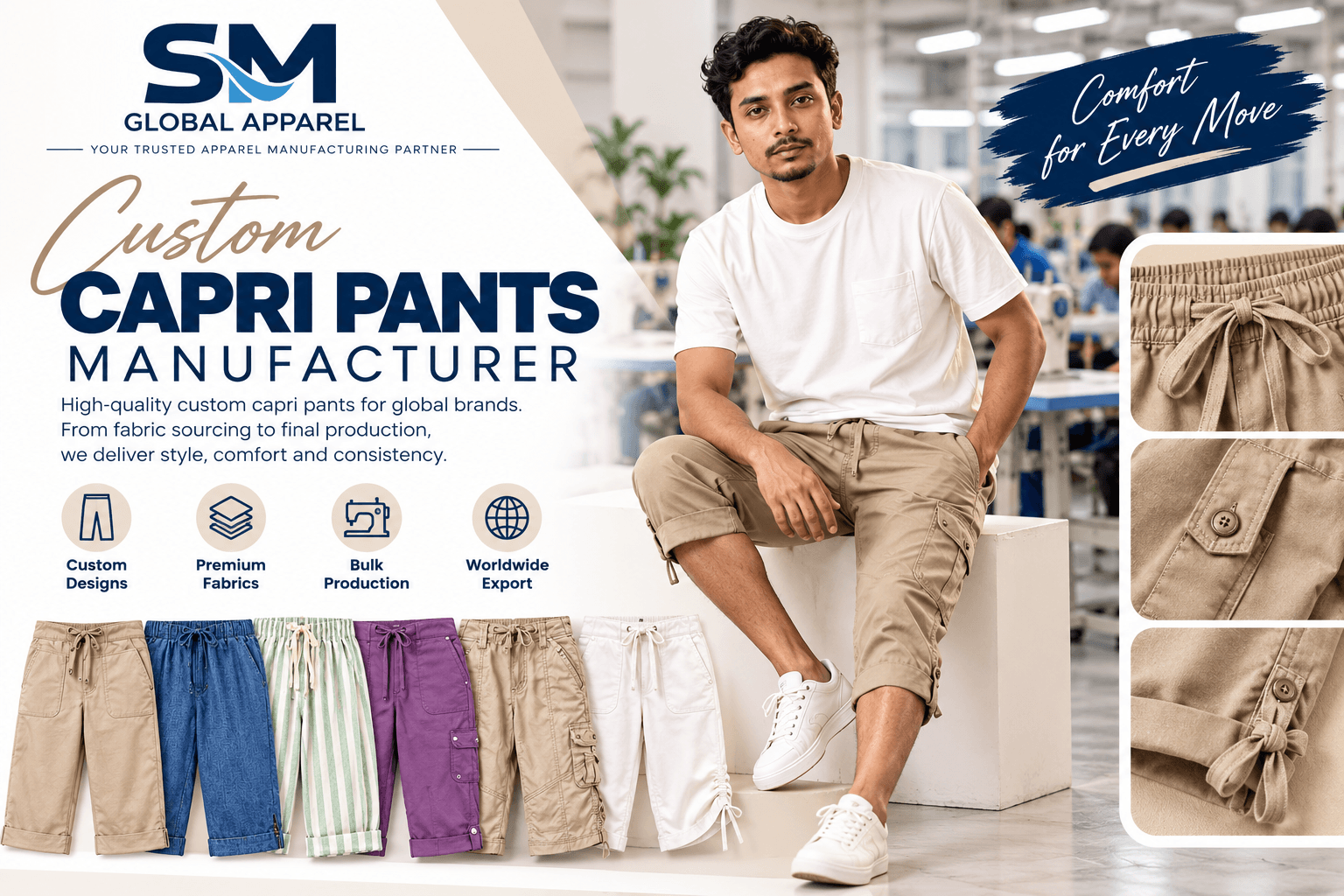 Capri pants and cropped casual trousers showcase