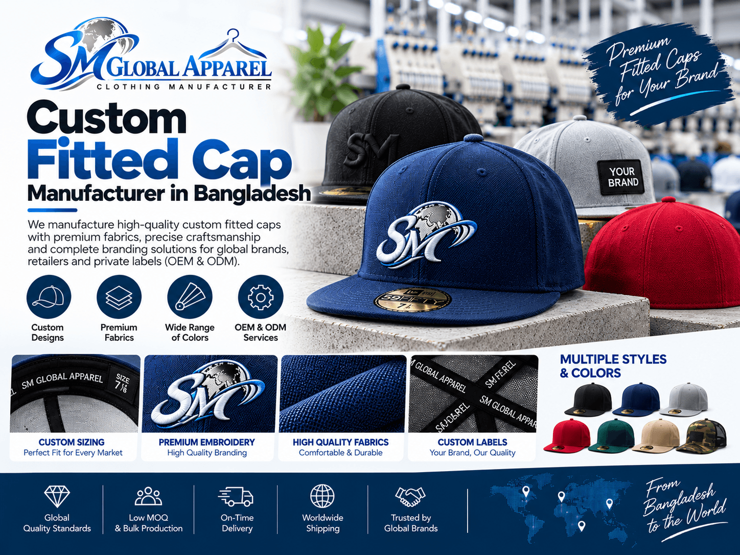 Baseball style cap inspiration for custom headwear development