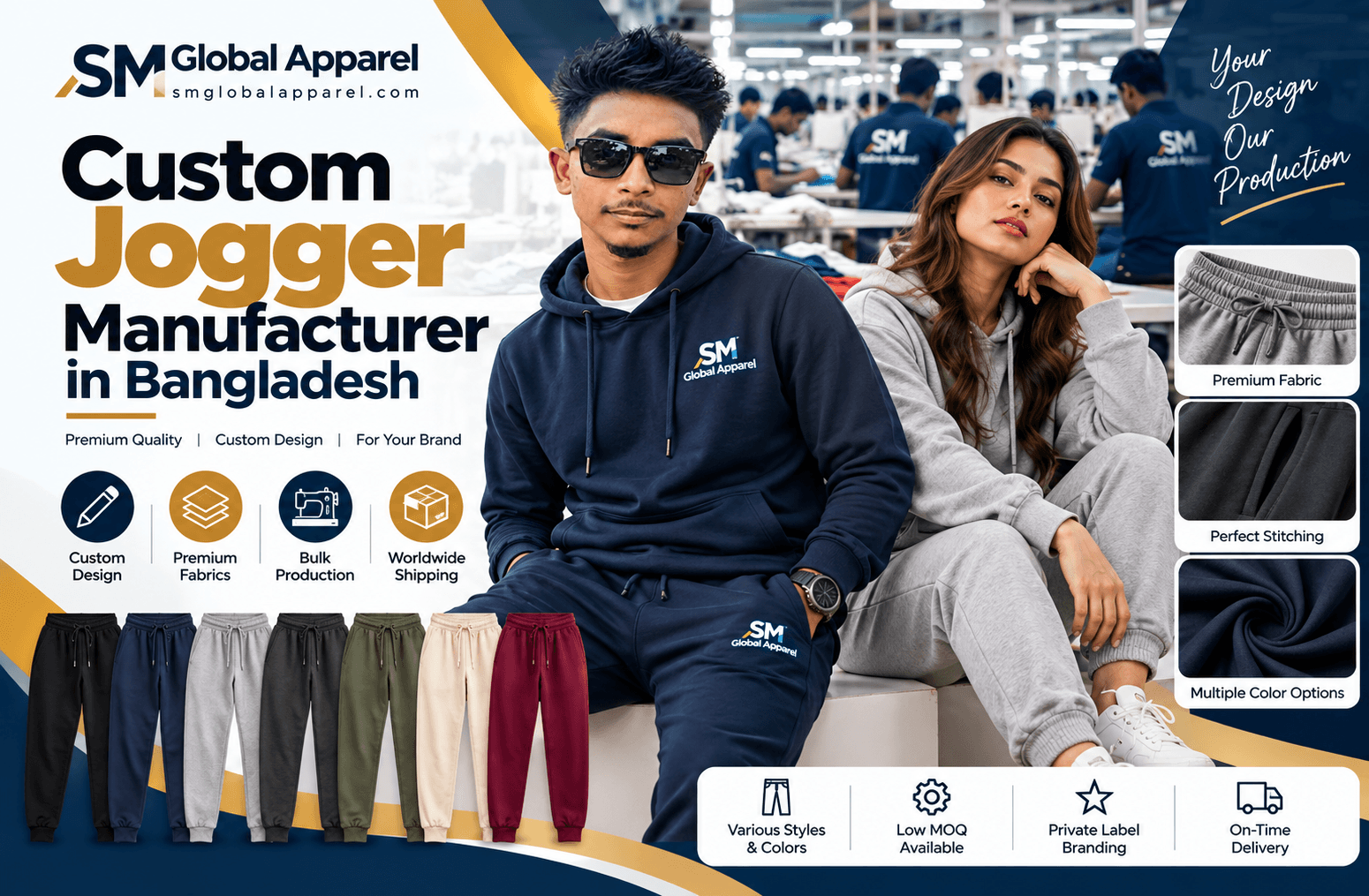 Custom joggers manufacturing in Bangladesh
