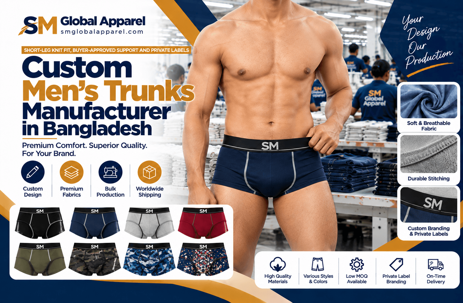 Custom Men’s Trunks Manufacturing in Bangladesh