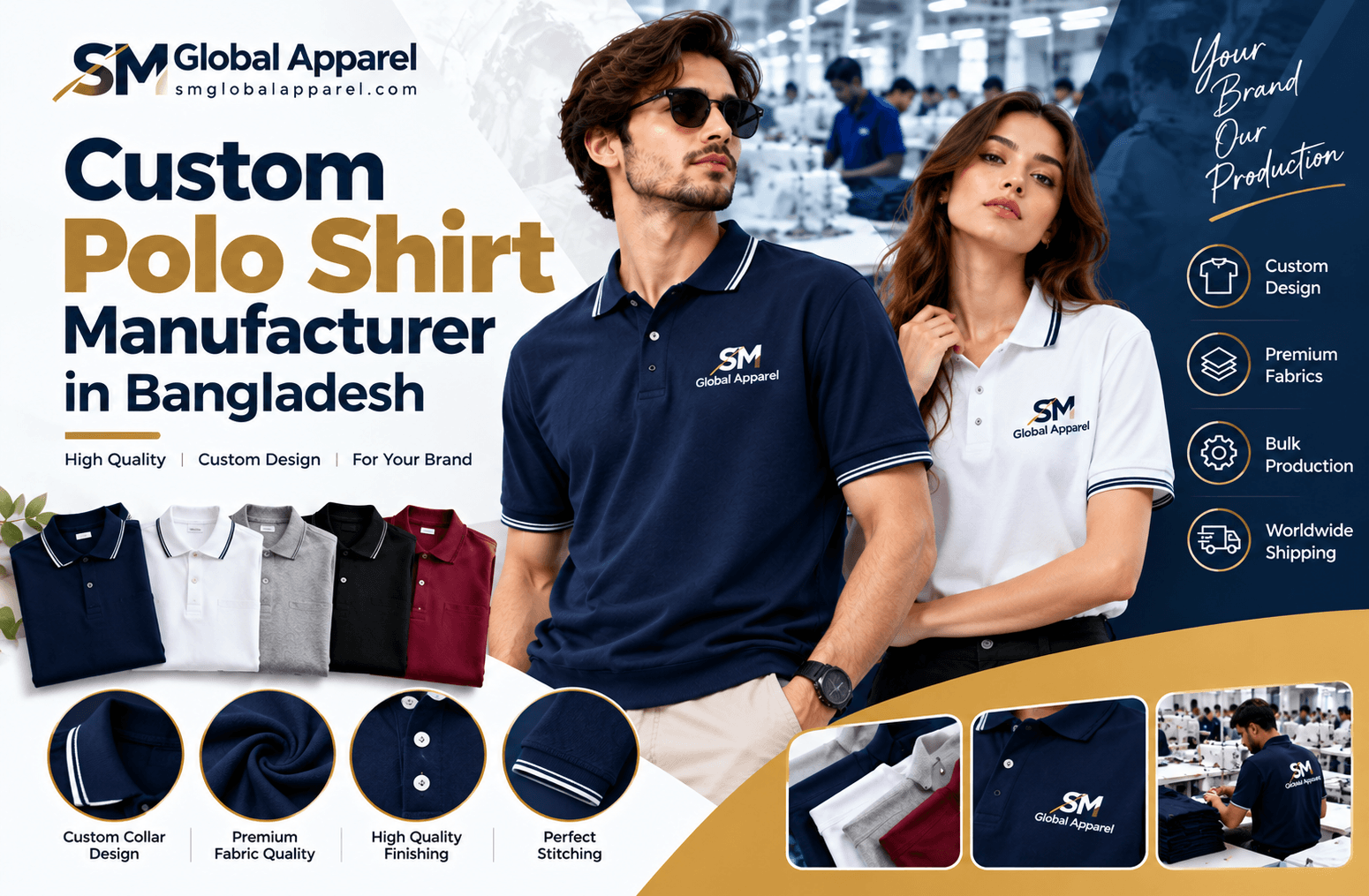 Custom Polo Shirt Manufacturing in Bangladesh