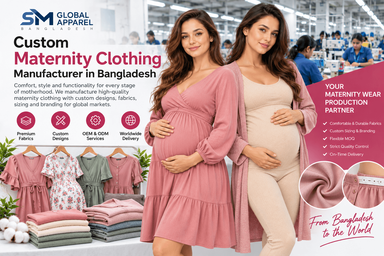 Custom Maternity Clothing Manufacturing in Bangladesh