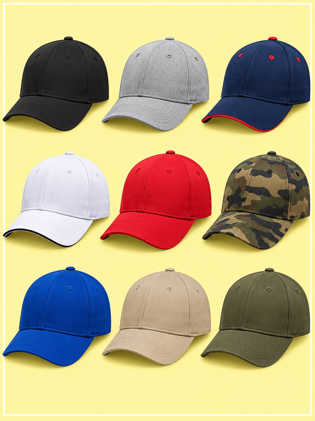 Custom baseball cap design for private label headwear brands