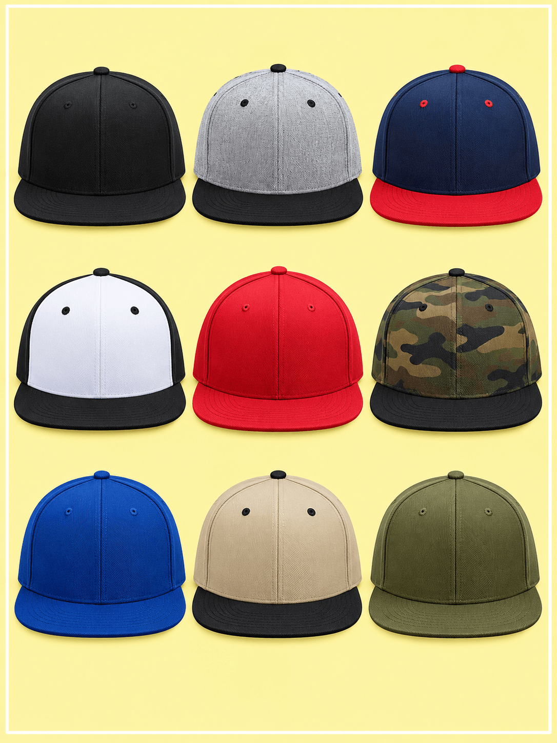 Custom snapback cap design for private label headwear brands