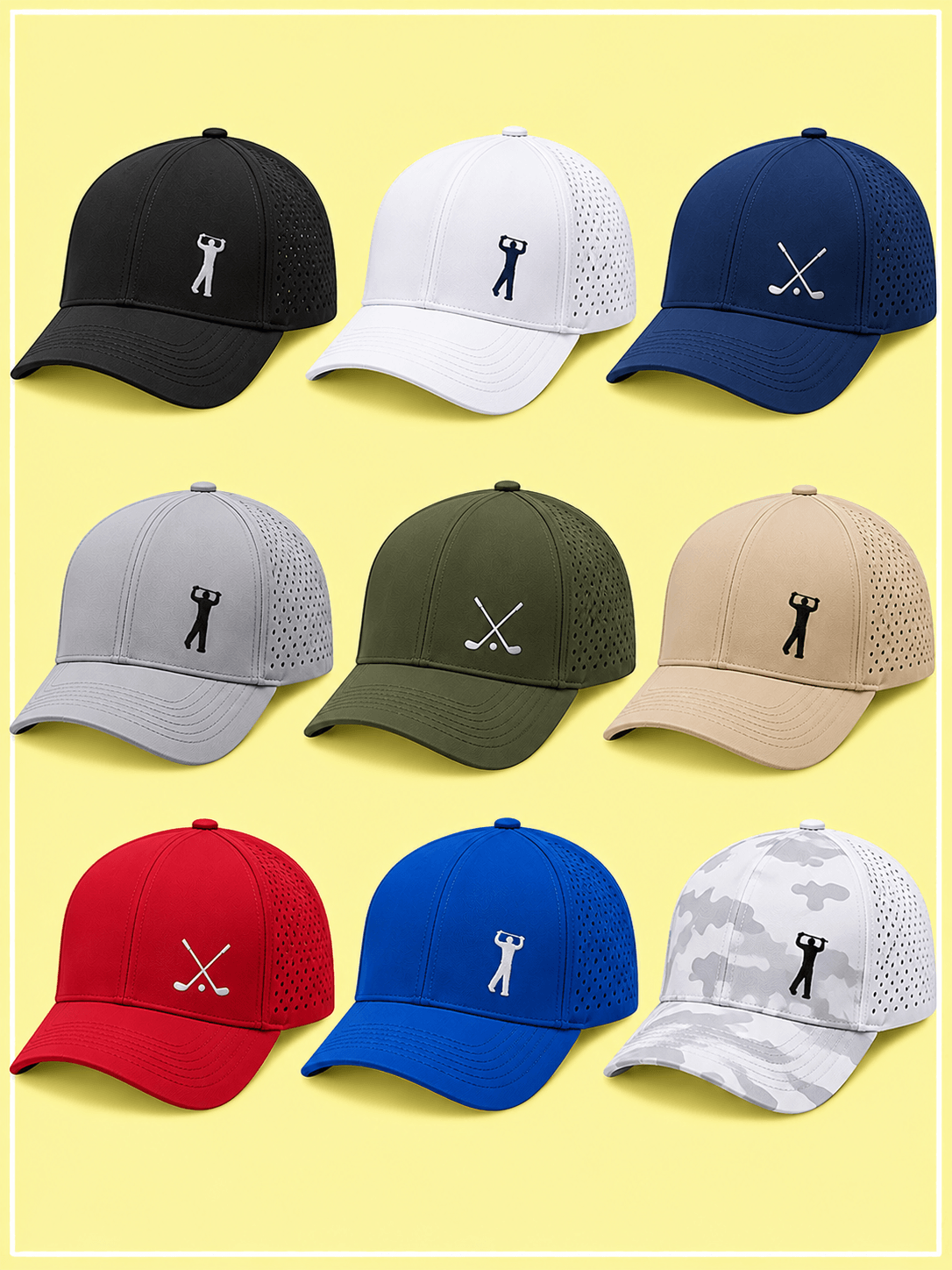 Custom golf cap design for private label headwear brands