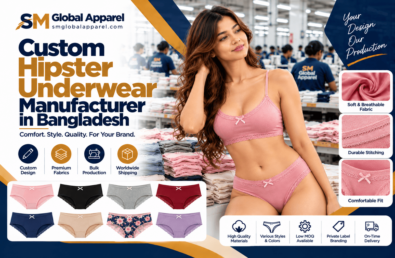Custom Hipster Underwear Manufacturing in Bangladesh