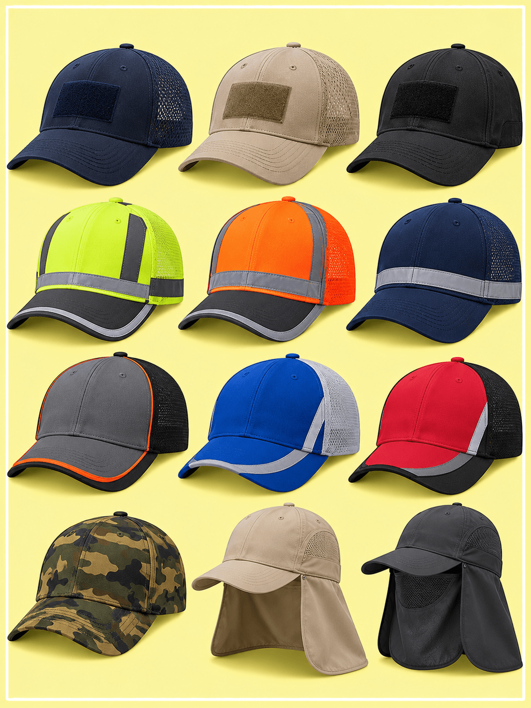 Custom work cap design for private label headwear brands