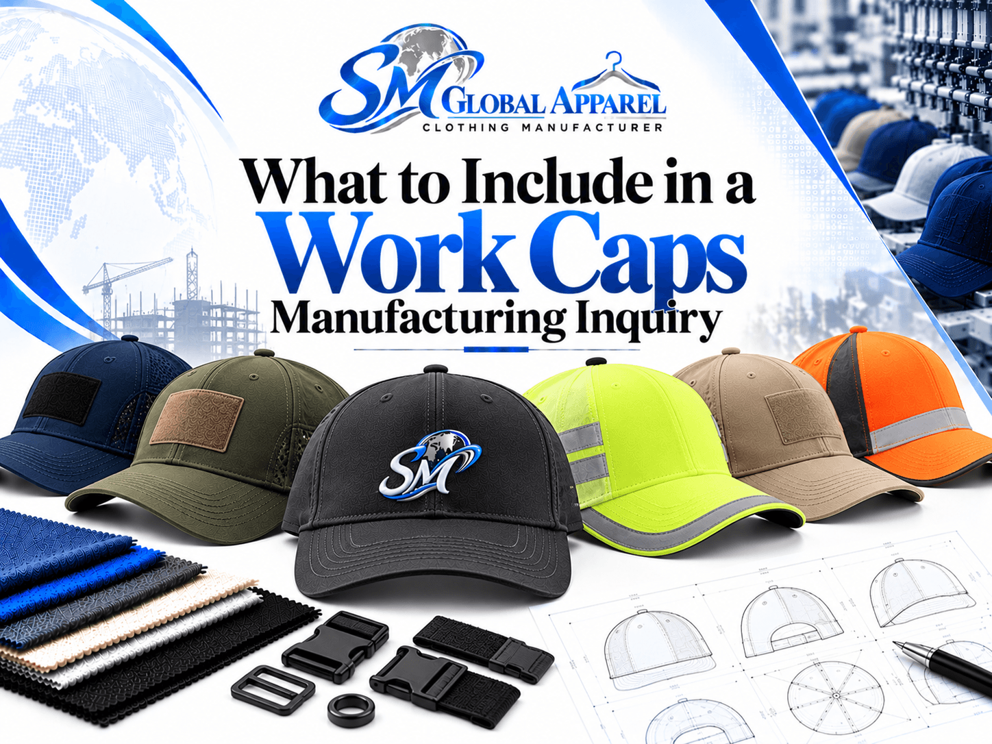 Work Cap cap design reference for a manufacturing inquiry