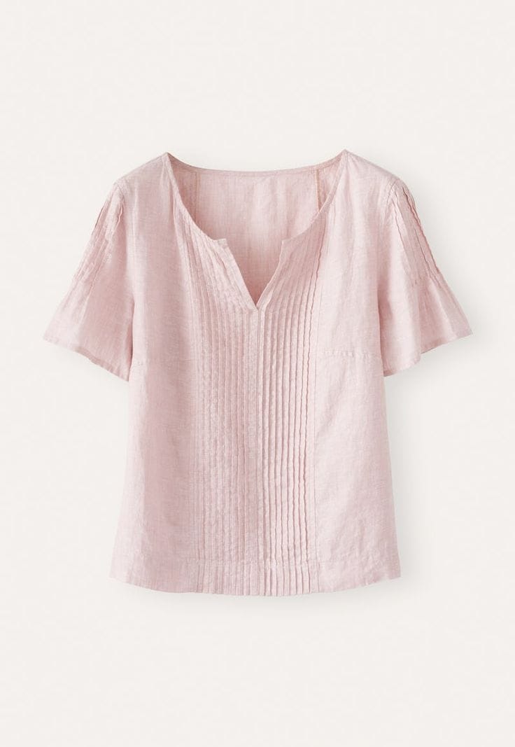 Woven blouse styles and finishing details